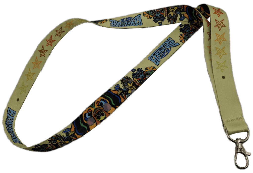 Lanière imprimée avec un motif coloré.